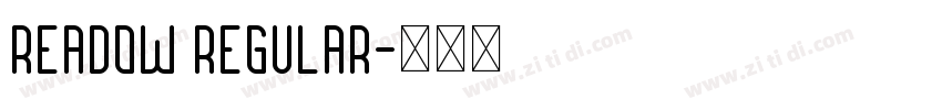 Readow Regular字体转换